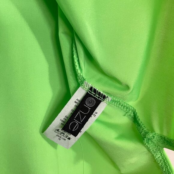 Onzie Womens NWT Lime Green Activewear Workout Cropped Tempo Tank Top Large - Picture 4 of 6